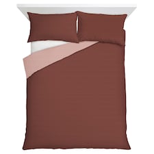 F&F Home Burgundy Reversible Duvet Set Double