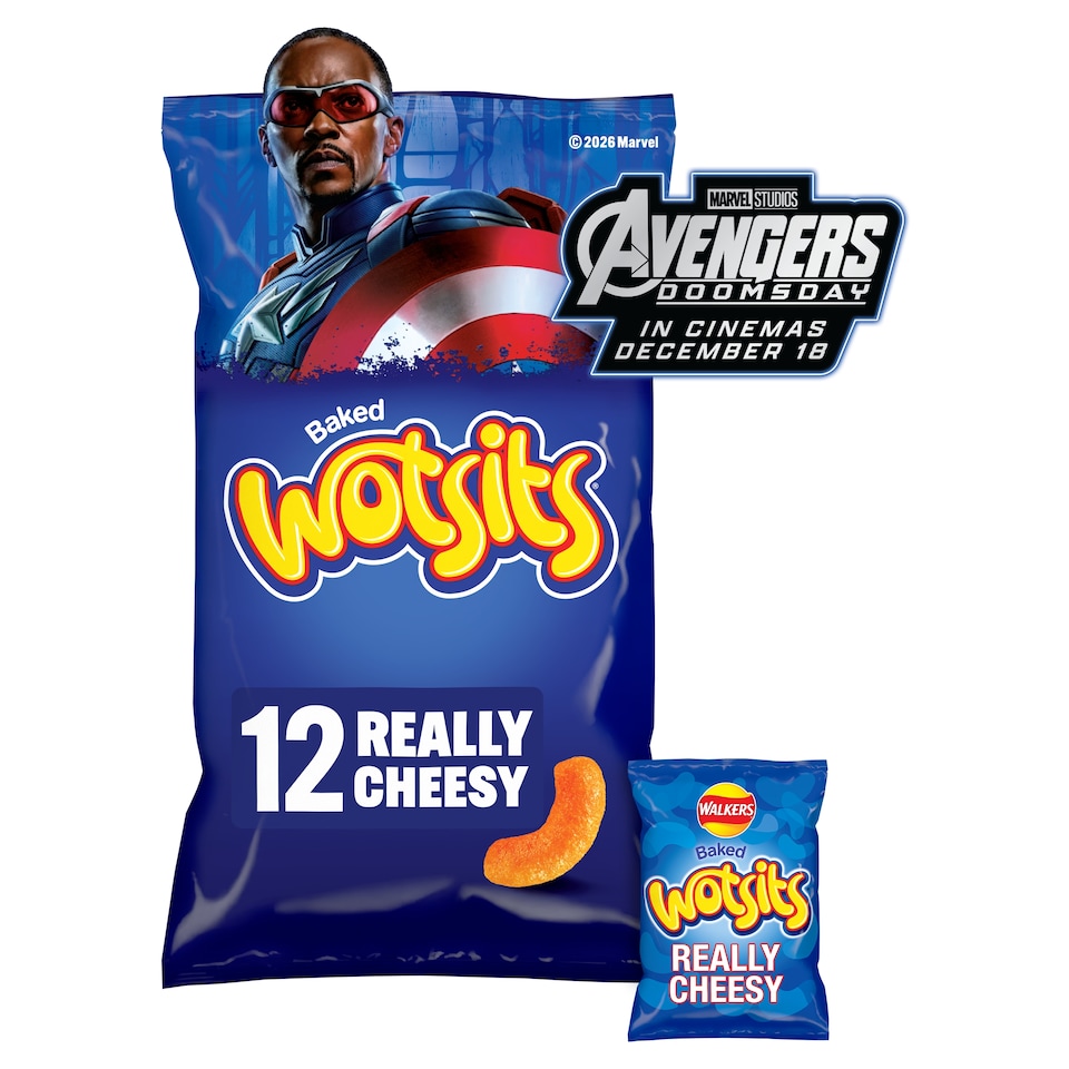 image 1 of Walkers Wotsits Cheese Multipack Crisps 12x16.5g