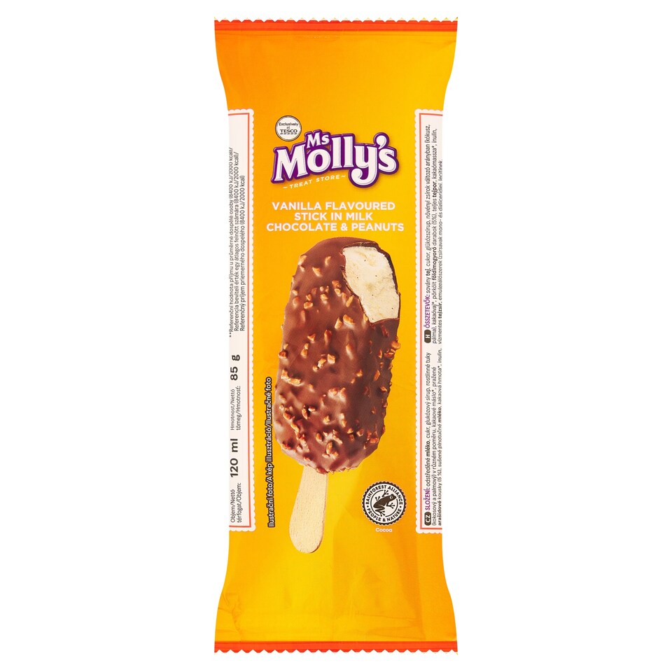 Ms Molly's Mražený krém s vanilkovou příchutí v mléčné čokoládě 120ml