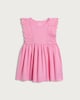 image 4 of F&F Girls Pure Cotton Broderie Frill Dress in Pink