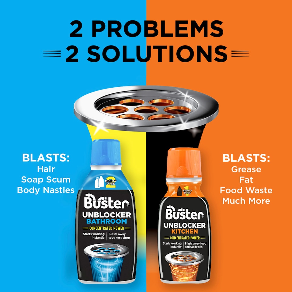 image 1 of Buster 2 Dose Bathroom Unblocker 600ml