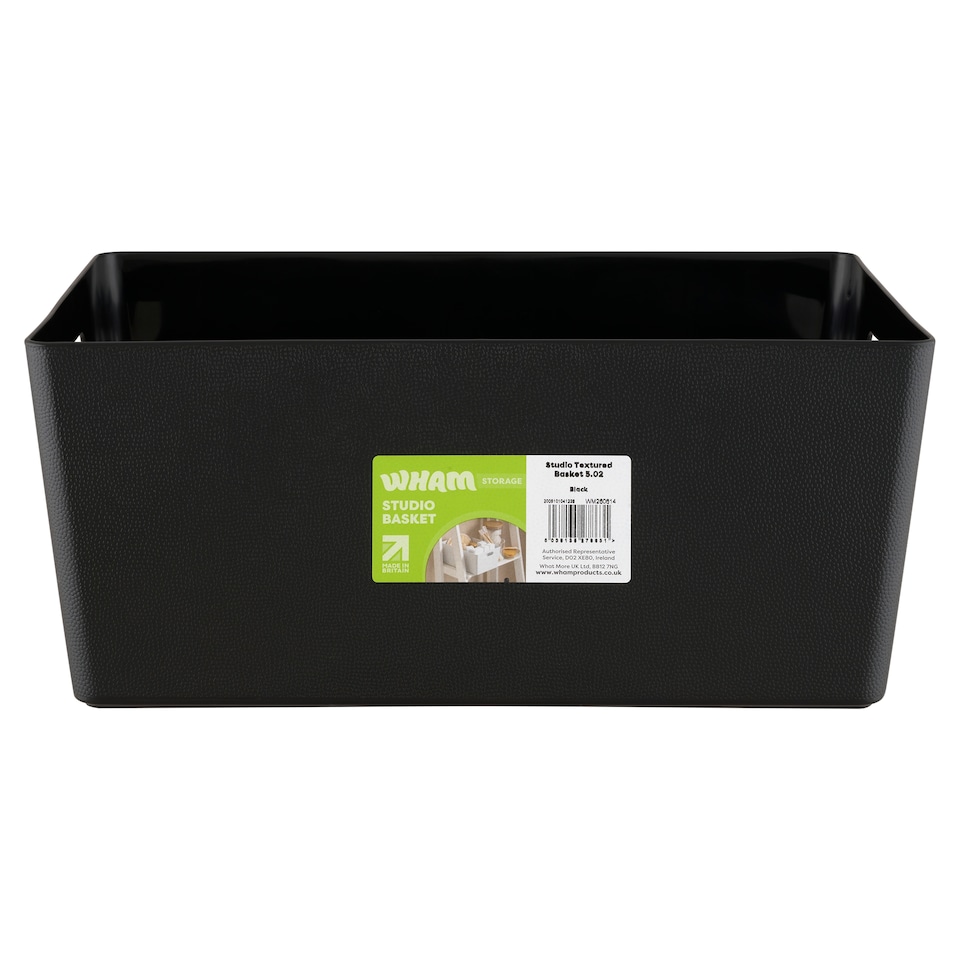 image 1 of Wham Studio Black Storage Basket 5.02