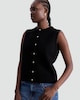 image 1 of F&F Knitted Button Up Waistcoat with Wool in Black