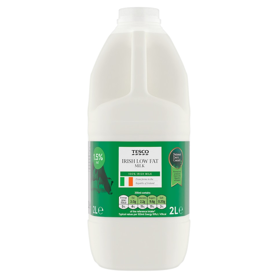 Tesco Low Fat Milk 2 Litre