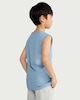 image 3 of F&F Boys Pure Cotton Oversized Fit Vest in Blue