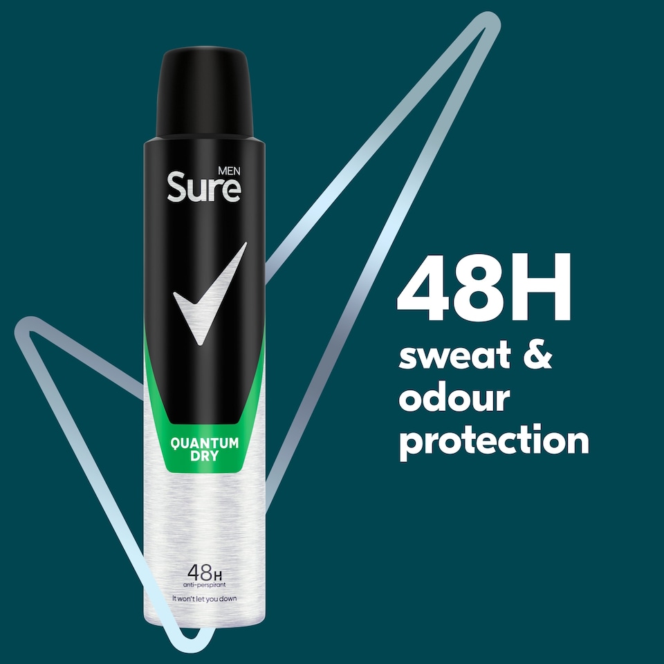 image 1 of Sure Men Quantum Dry 48h Antiperspirant Deodorant 200ml