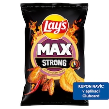 Lay's Max Strong smažené bramborové lupínky s pikantní příchutí 120g