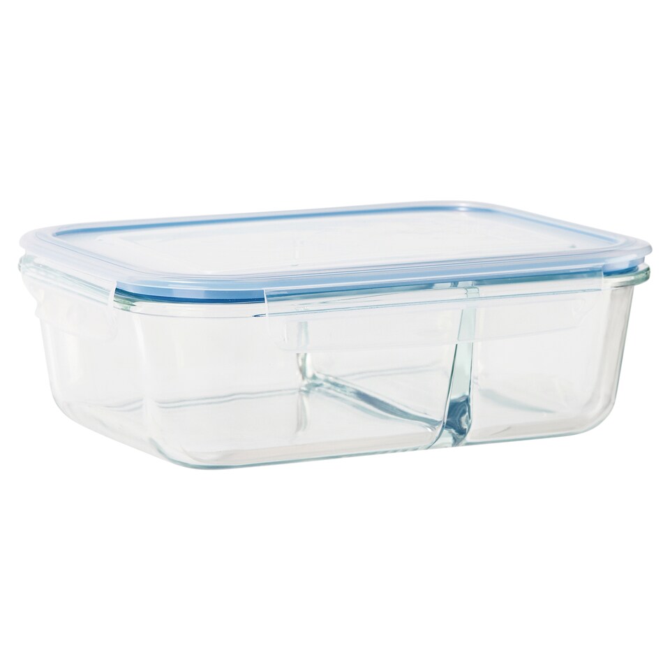 image 1 of Tesco Glass Food Storage with Divider 1.3 L