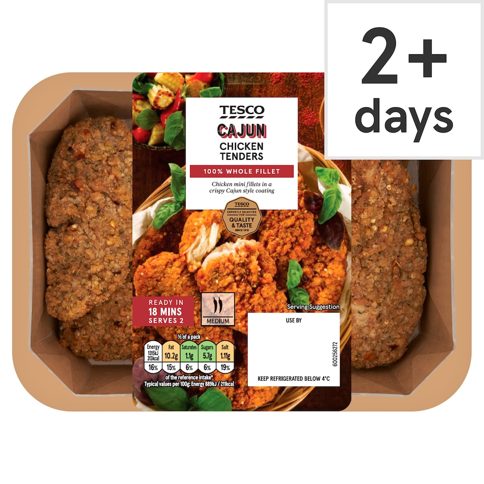 Tesco Cajun Chicken Tenders 320g
