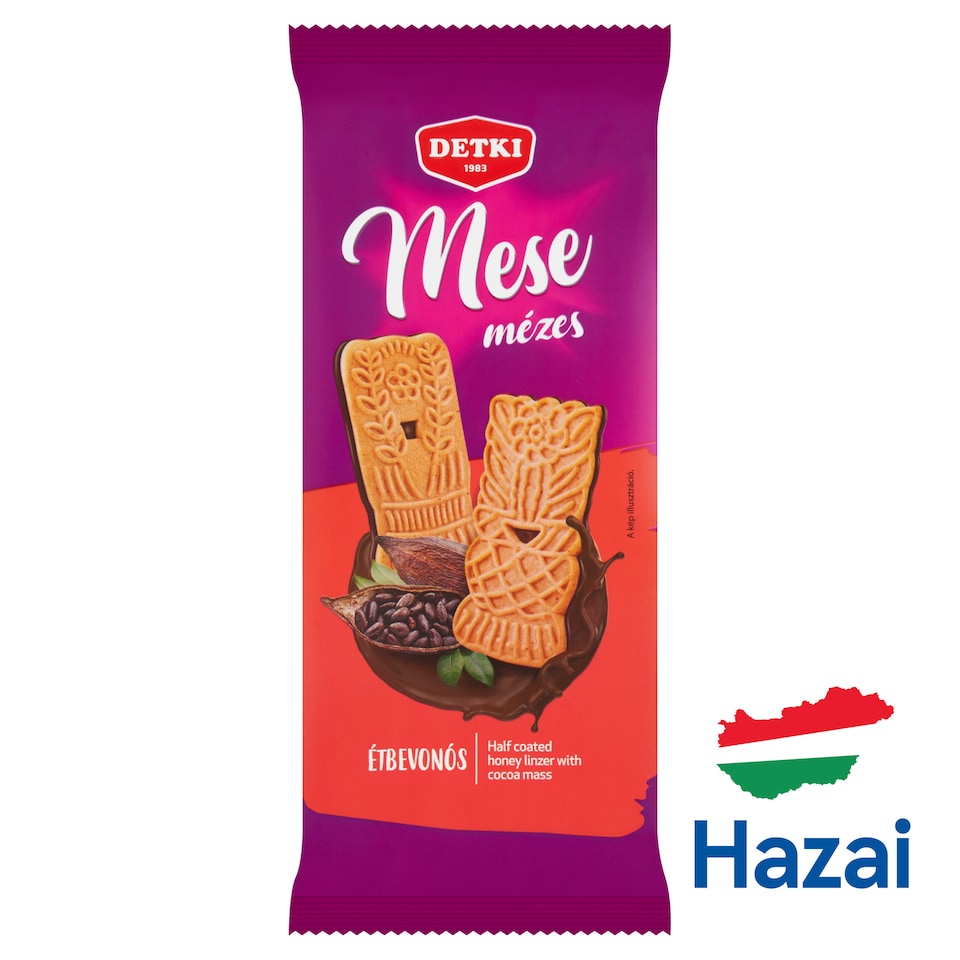 Detki Mese mézes linzer kakaós étbevonómasszával félig mártva 180 g  1. kép