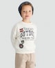 image 2 of F&F Boys Cotton Rich Great Outdoor Slogan Sweatshirt in Cream