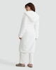 image 3 of F&F Fleece Hooded Dressing Gown in Cream