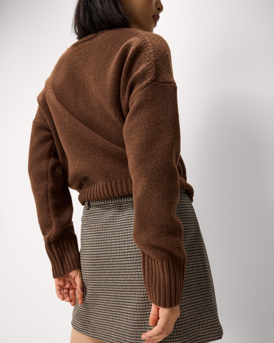 image 1 of F&F Crew Neck Jumper in Brown