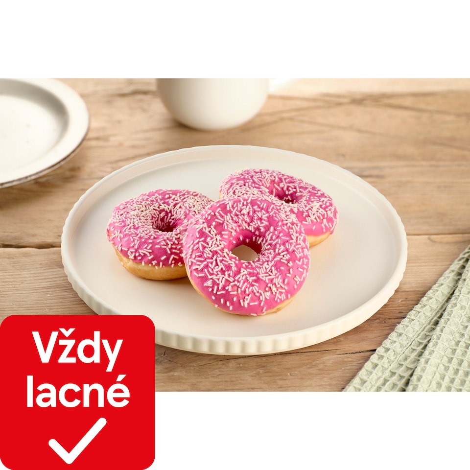 obrázok 1 z Donut s ružovou polevou a jahodovou príchuťou 56 g