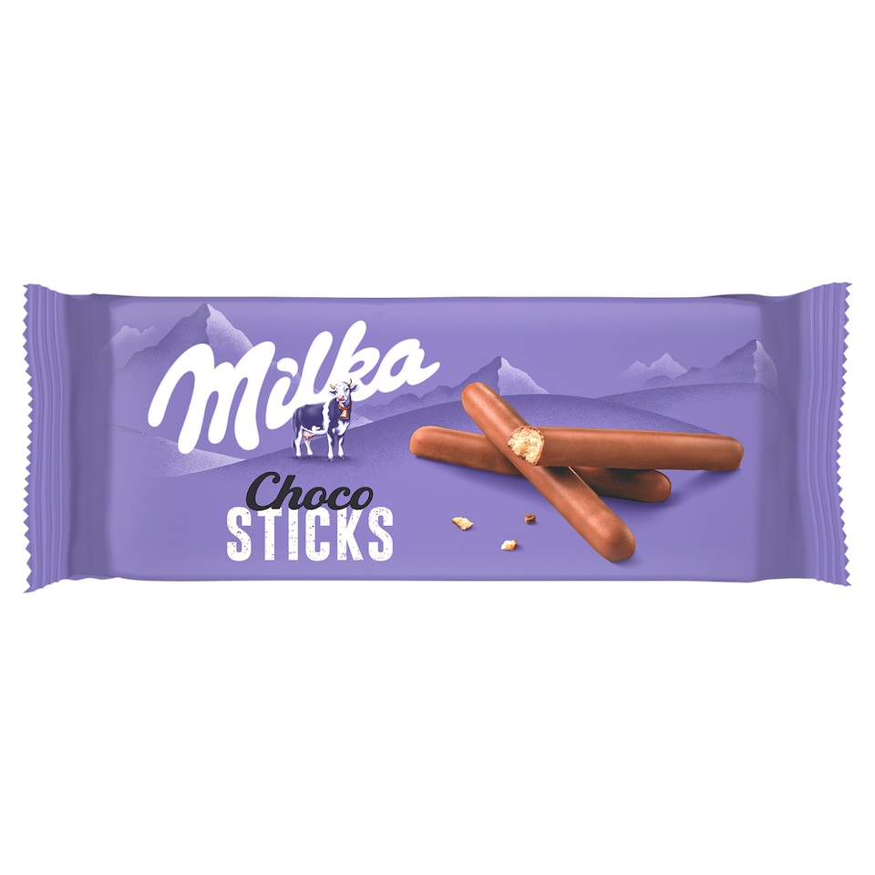 Milka Choco Sticks Keksz Alpesi Tej Felhasználásával Készült Tejcsokoládéval Mártva 112 G