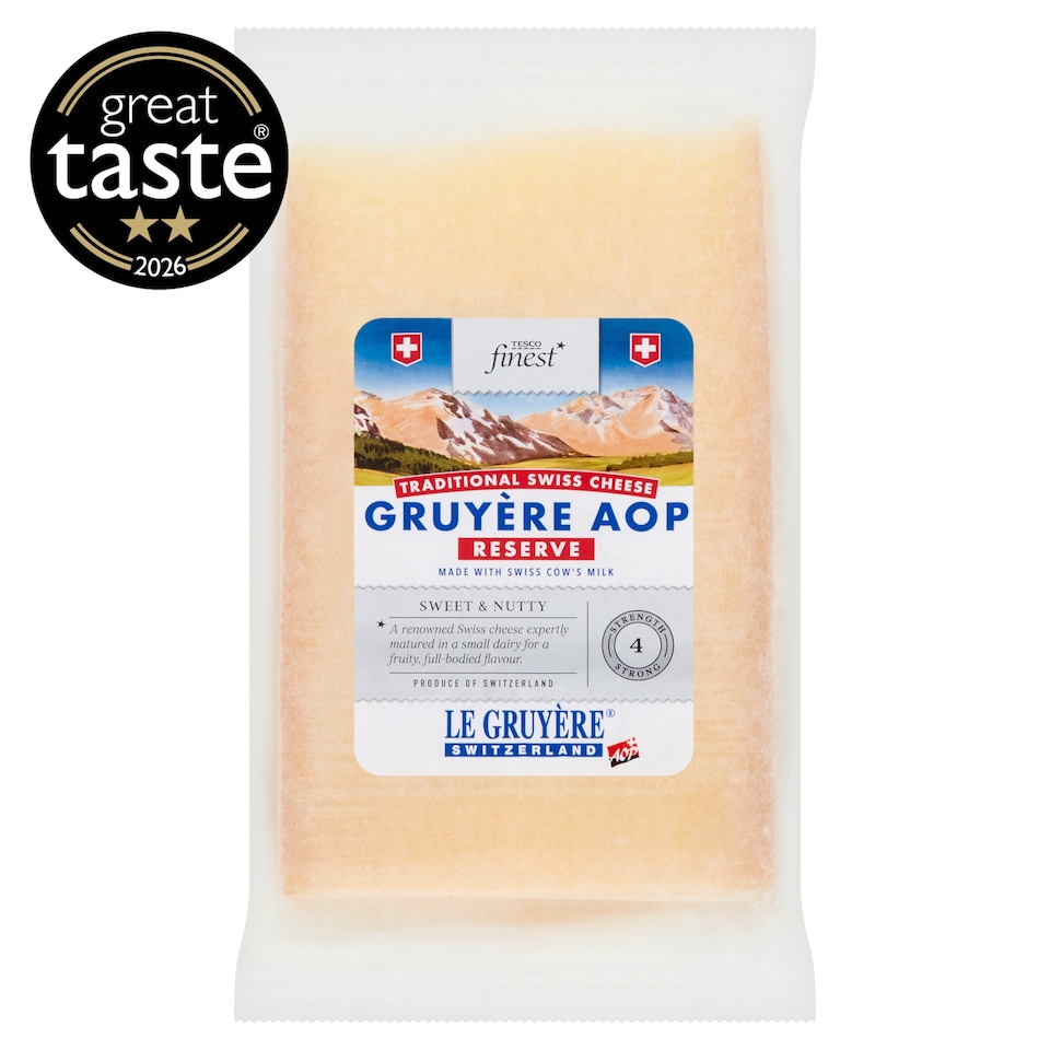 Tesco Finest Gruyere AOP Reserve Cheese 195g