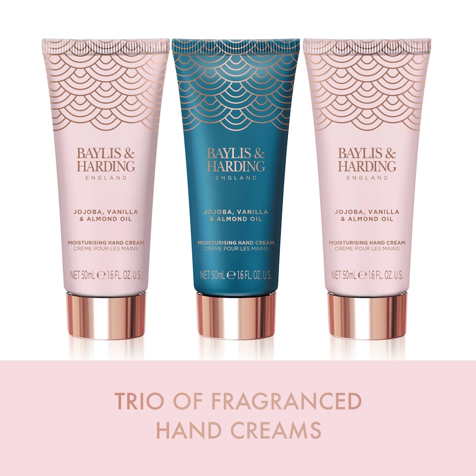 image 1 of Baylis & Harding Jojoba, Vanilla & Almond Oil Hand Cream 3 X 50Ml