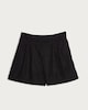 image 4 of F&F Velvet Pleated High Waisted Shorts in Black