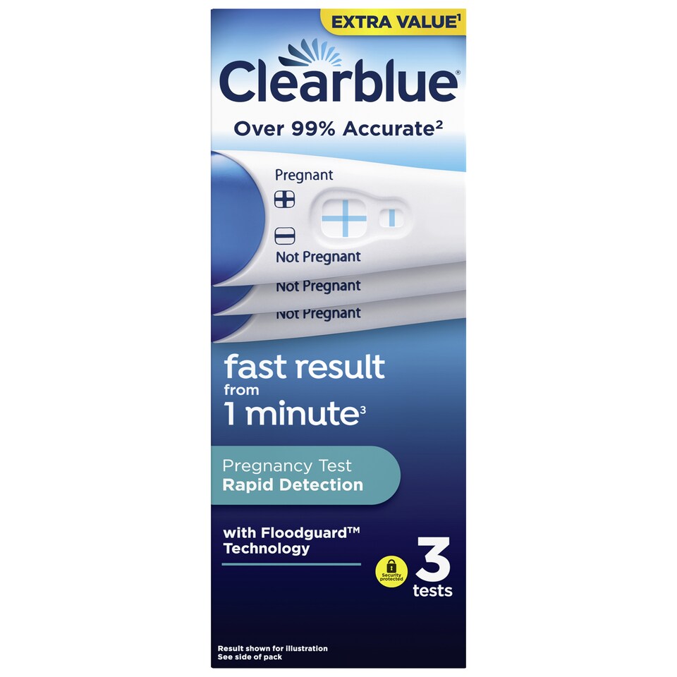 image 1 of Clearblue Rapid Detection Pregnancy Test Value Pack with 3 Tests