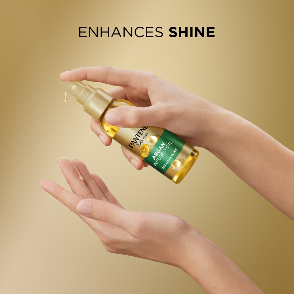 image 1 of Pantene Smooth & Sleek Argan Hair Oil 100Ml