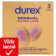 Durex Sensual Extra Lube prezervatívy 3 ks