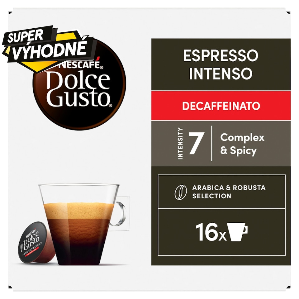 image 1 of NESCAFÉ Dolce Gusto Espresso Intenso Decaffeinato - Coffee Capsules - 16 Capsules in Pack