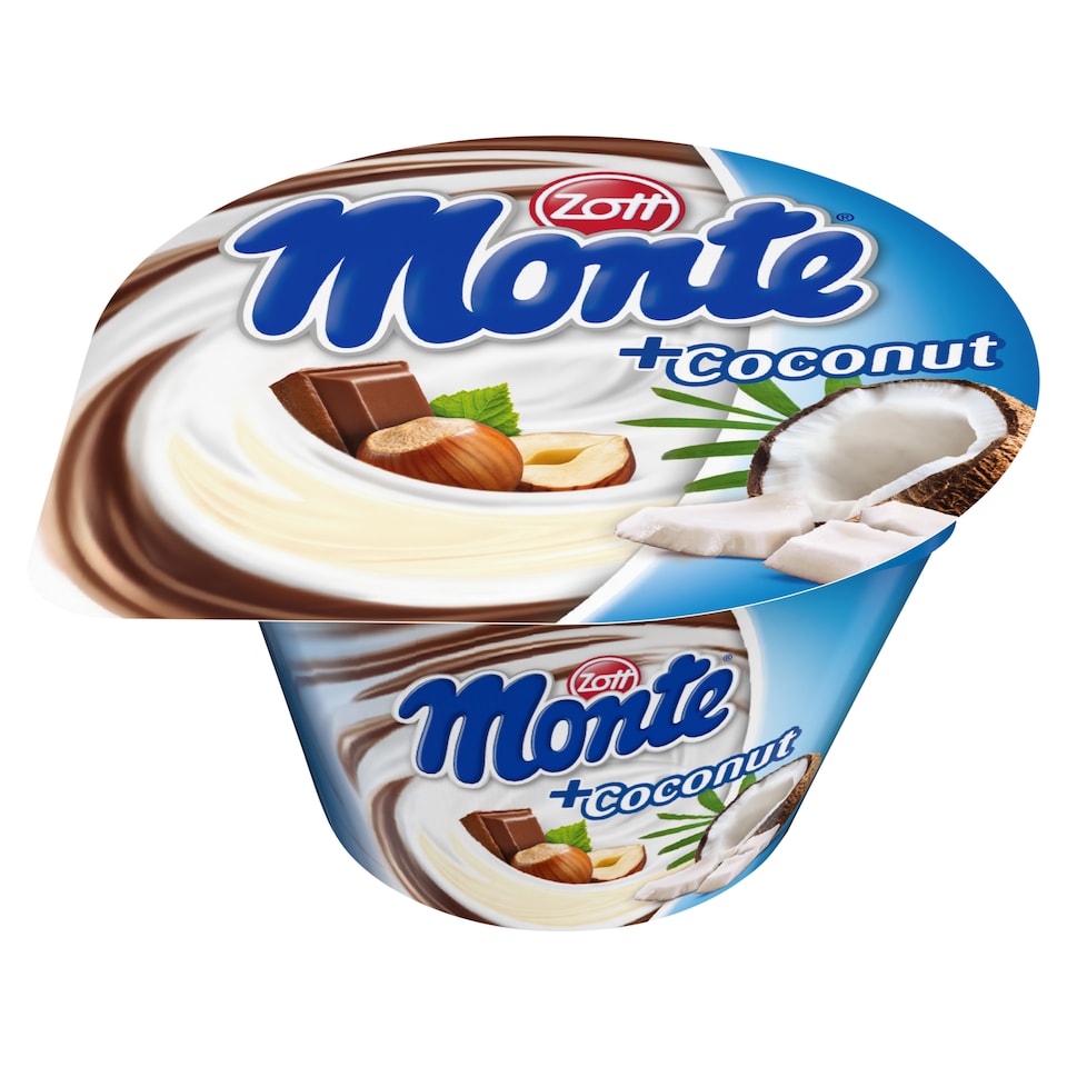 Zott Monte Chocolate and Hazelnut Milk Dessert with Coconut Dressing 150 g