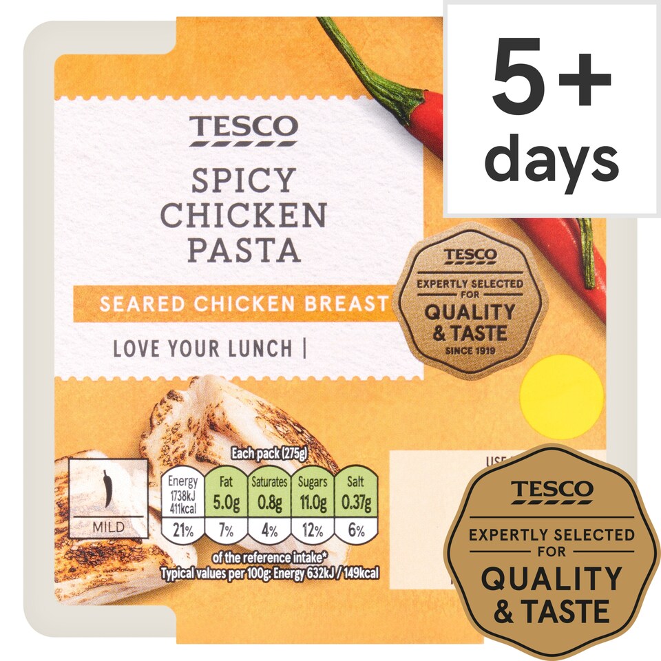 Tesco Spicy Chicken Pasta 275G