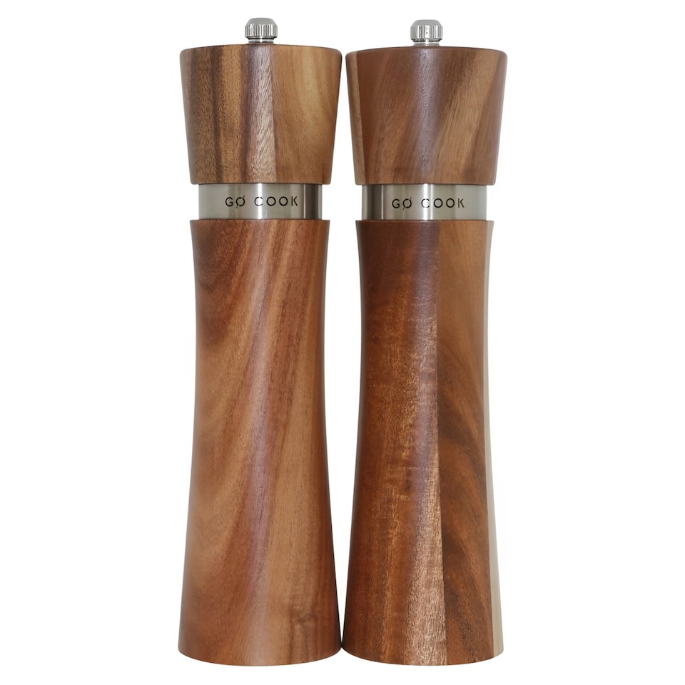 Go Cook Acacia Salt & Pepper Mills 2pk