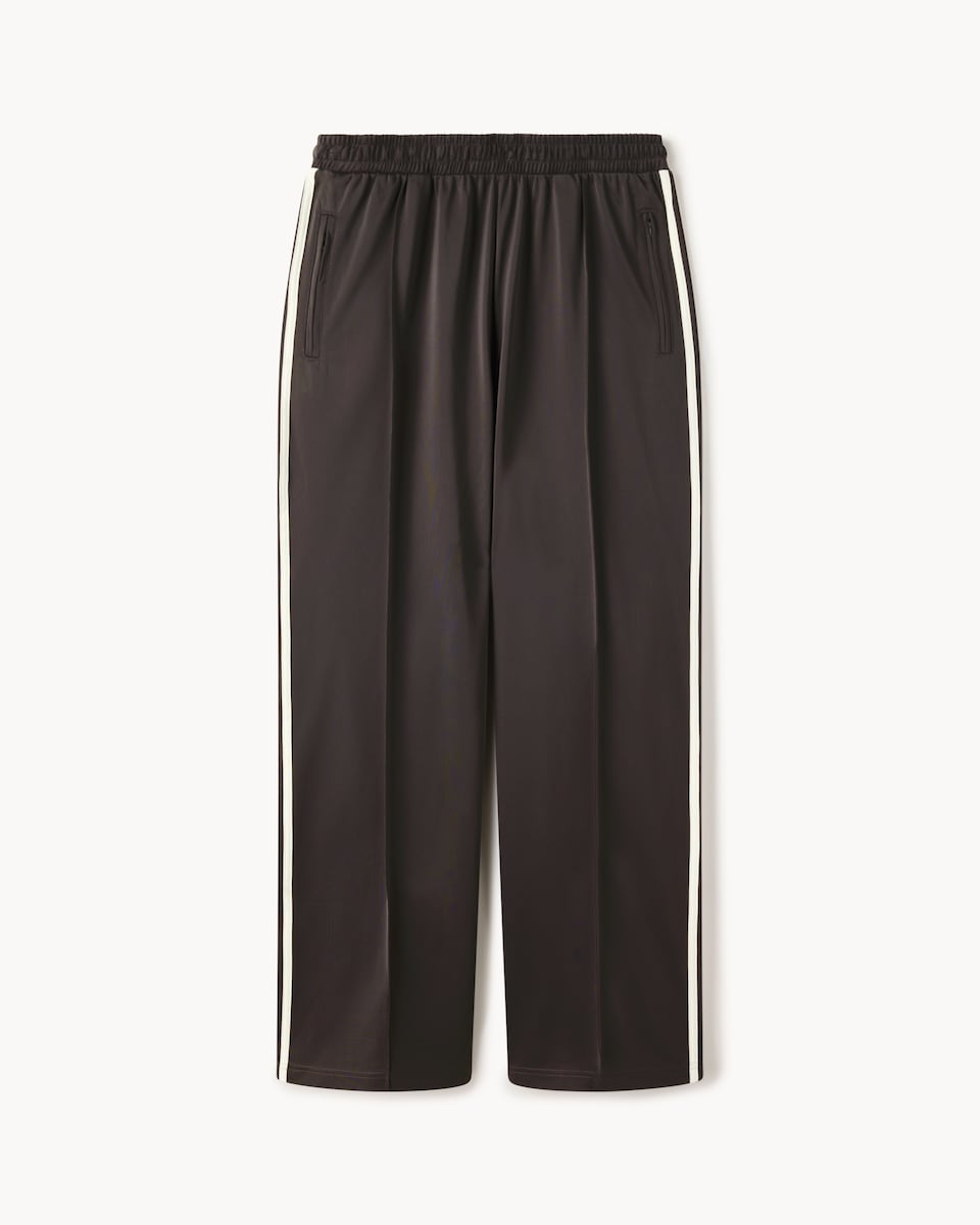 image 1 of F&F Active AFTERCLASS Side Stripe Wide Leg Joggers in Khaki