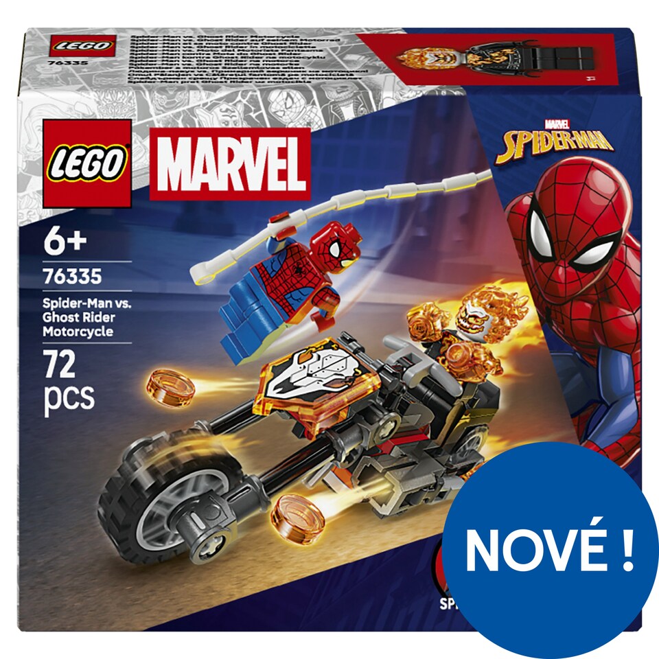 image 1 of LEGO Marvel 76335 Spider-Man Vs. Ghost Rider Motorcycle