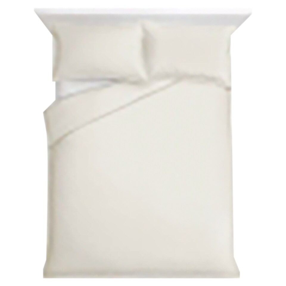 F&F Home Bedding 100% Cotton Oxford Edge Duvet Set Natural Super King