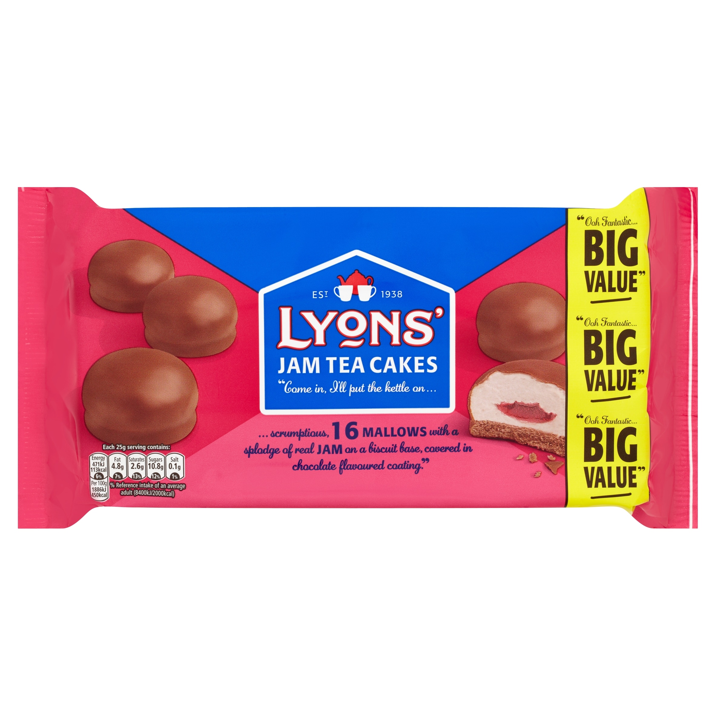 Lyons Raspberry Preserve Lyons Jam Teacakes 200g - Tesco Groceries