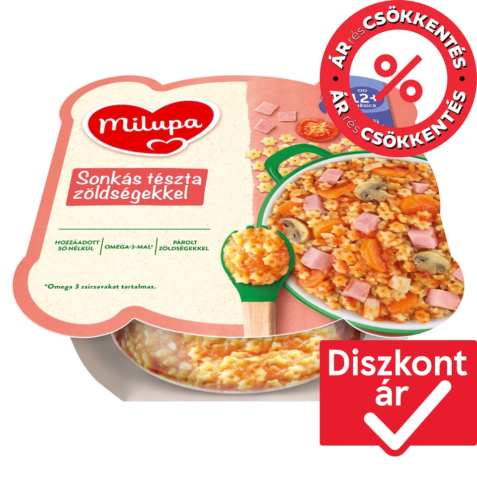 Milupa sonkás tészta zöldségekkel 12 hónapos kortól 230 g