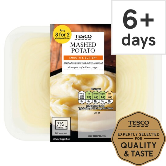 Tesco Mashed Potato 425G Tesco Groceries