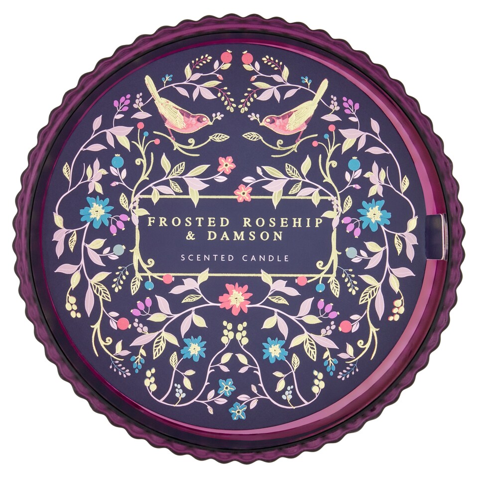 image 1 of F&F Home Frosted Rosehip & Damson Multiwick Winter Candle 420G