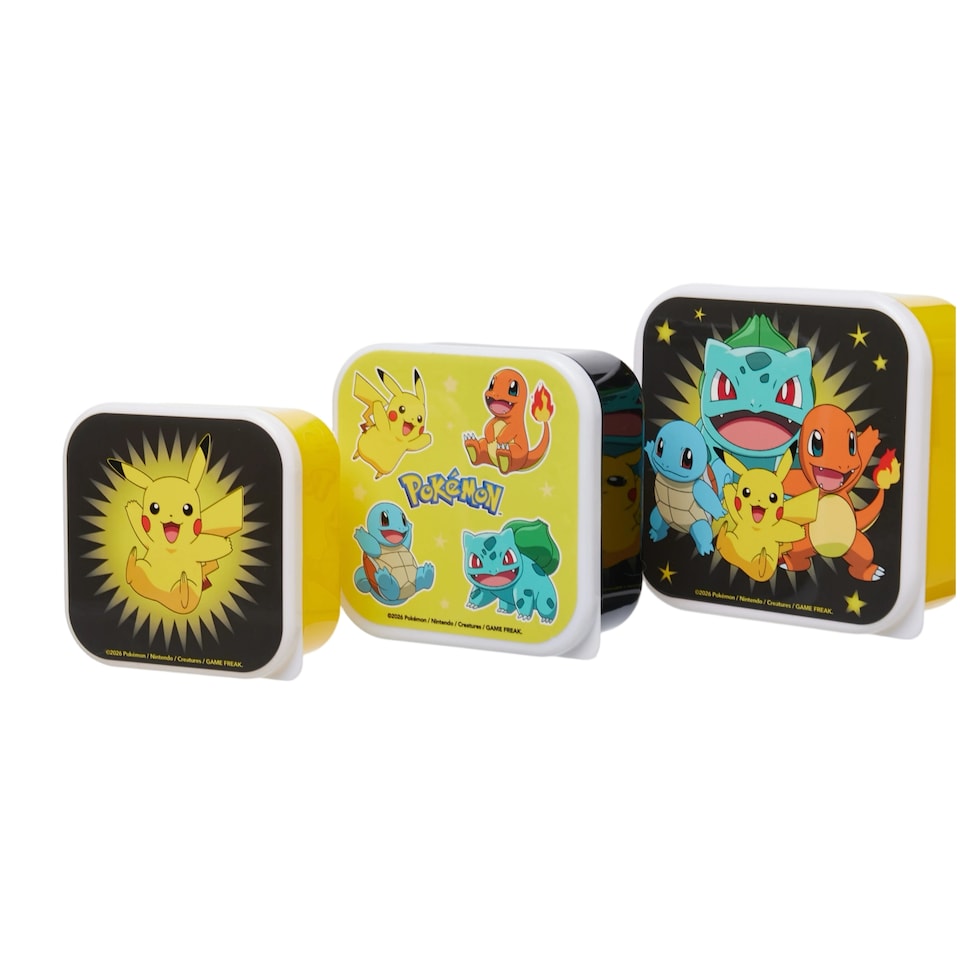 image 1 of Pokemon Lunch Snack Box Set of 3