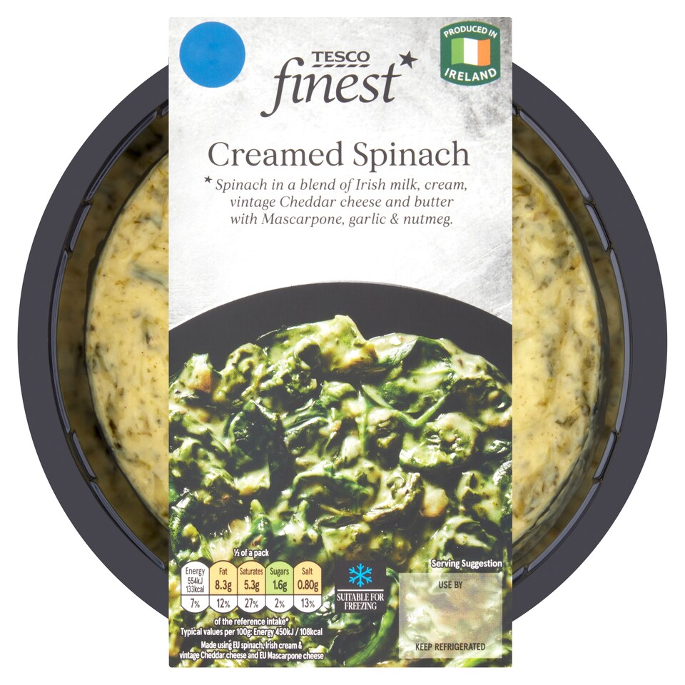 Tesco Finest Creamed Spinach 250G
