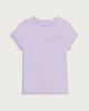 image 4 of F&F Girls Pure Cotton Floral Trim T-Shirt in Lilac