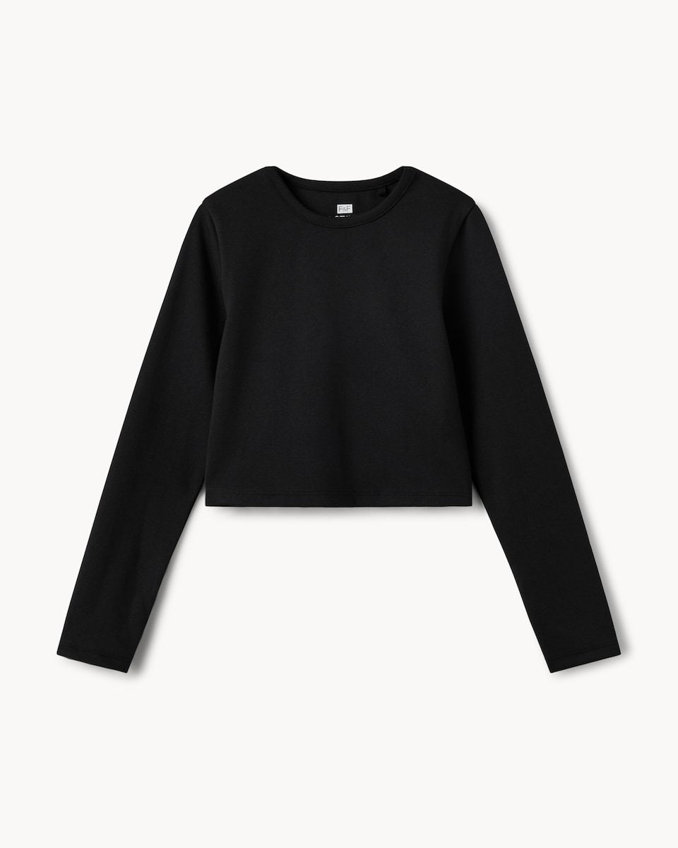 image 1 of F&F Active Girls Crop Top in Black