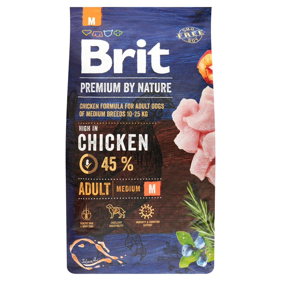 Brit Premium by Nature Adult M kompletní krmivo pro psy 8kg