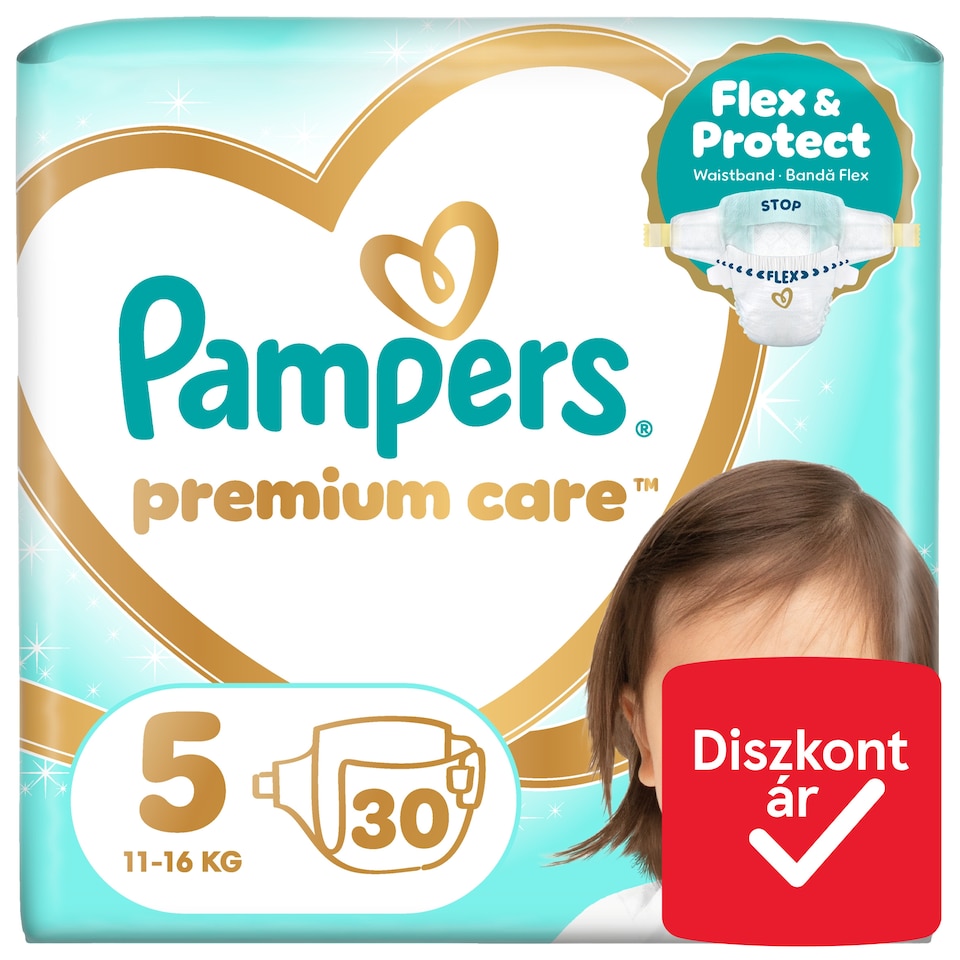 Pampers Premium Care Pelenka, Méret: 5, 30 db, 11kg-16kg  1. kép