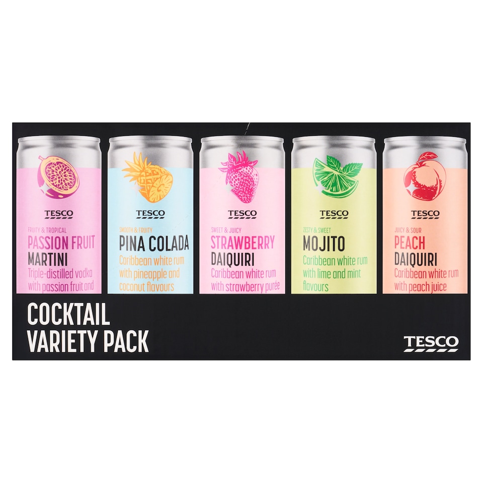 Tesco Mixed Cocktail Variety Pack 10 x 250ml