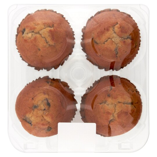 Blueberry Muffins 4 Pack Tesco Groceries