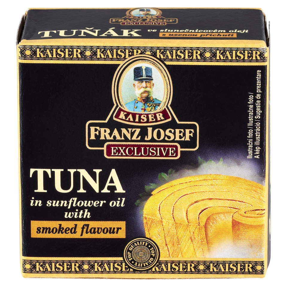 image 1 of Franz Josef Kaiser Exclusive Tuna in Sunflower Oil with Smoked Flavour 80 g
