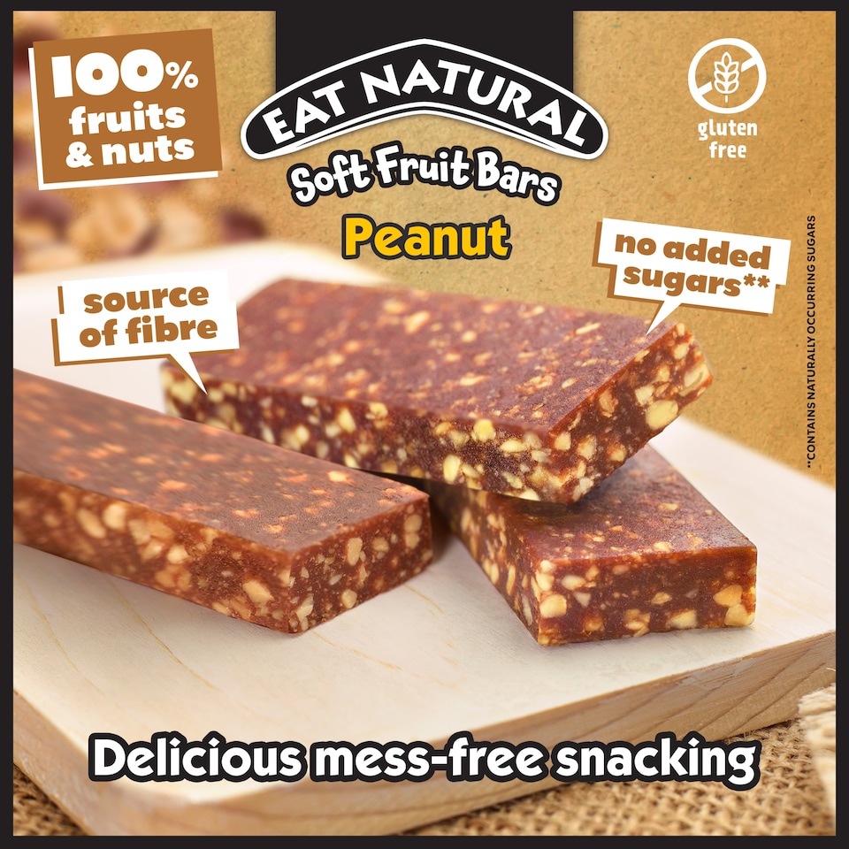 image 1 of Eat Natural Soft Fruit Bars Peanut 4 x 30g