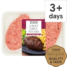 Tesco 2 Beef Grill Steaks 300G