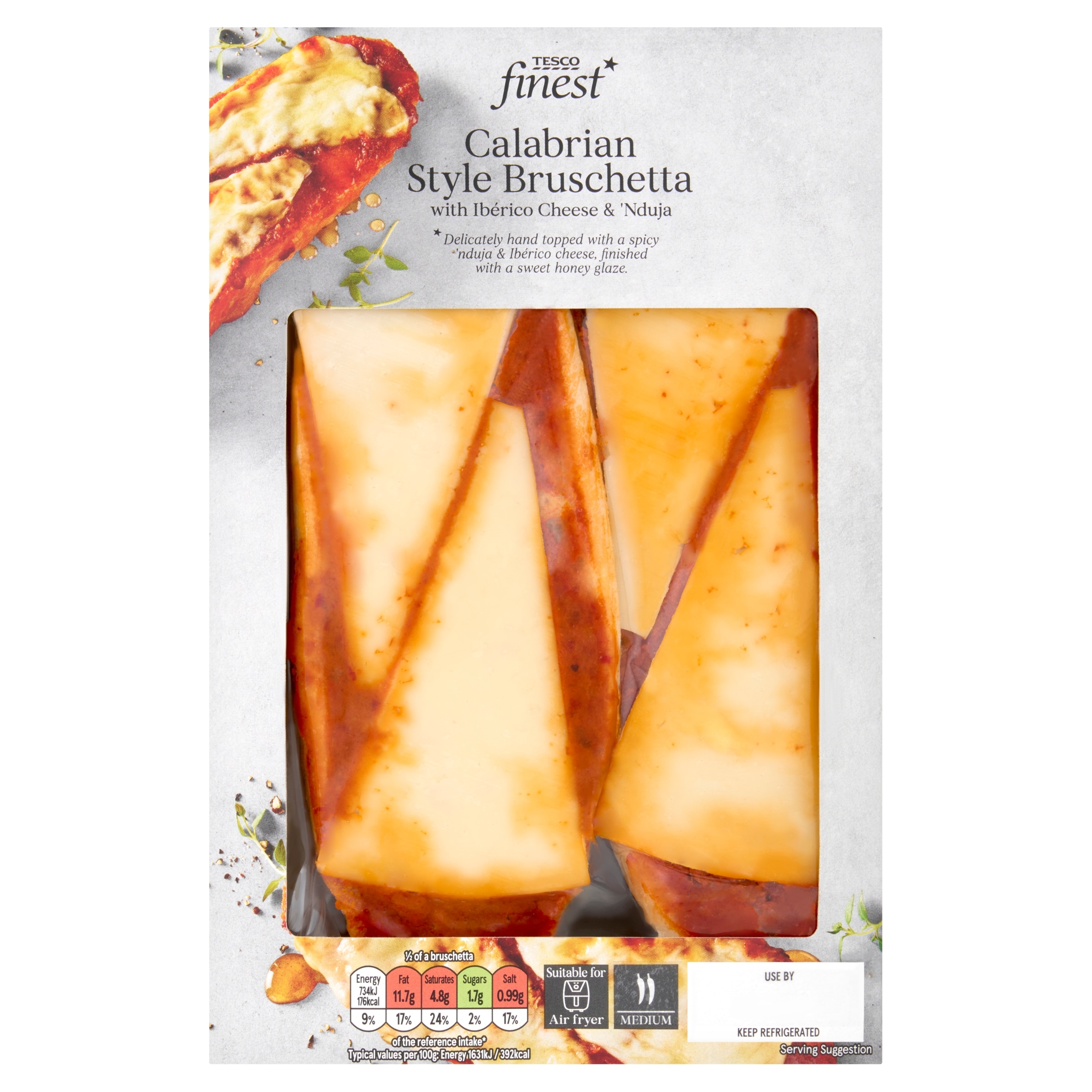 Tesco Finest Calabrian Bruschetta with Iberico Cheese & Nduja 180g