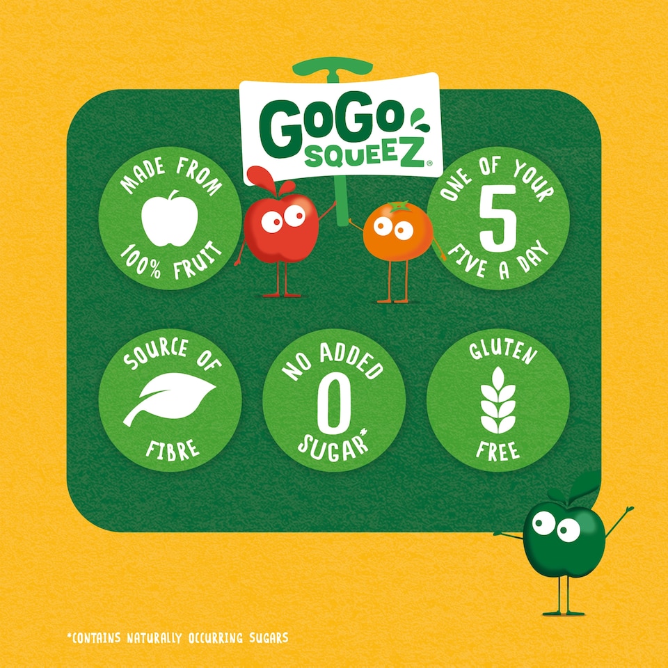 image 1 of GoGo Squeez Fruit Smoothie Snack - Multifruit 4x90g