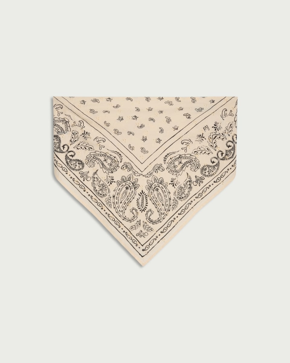 image 1 of F&F Pure Cotton Scarf Print Co-ord Top in Cream